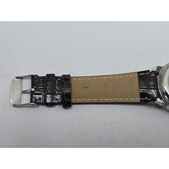 August Steiner AS8033SS Skeleton Automatic Self Winding Silver Tone Unisex Watch - Picture 9 of 11